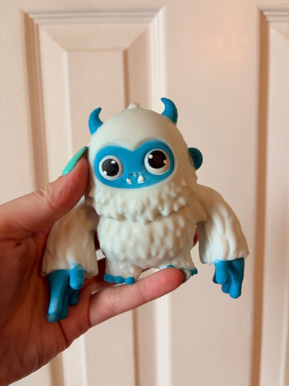 Blue & White Yeti Monster Kids Toy fidget